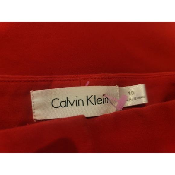 Calvin Klein Red Dress Pants‎ Career Office Wear Size 10 - Picture 1 of 6